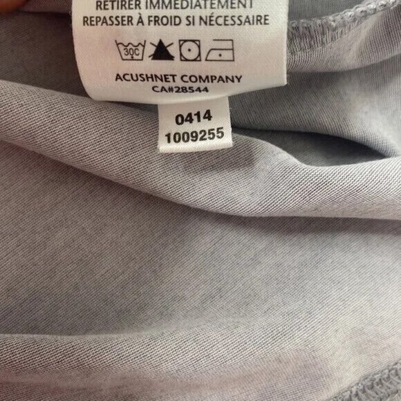 FJ FootJoy Polo Mens Gray Athletic Fit Short Sleeve Front Pocket Golf Shirt Sz L - Picture 7 of 11